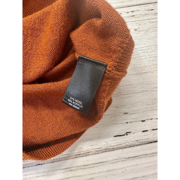 Woman's Cremieux Wool Blend Turtleneck Tunic Sweater Dress in Rust Size Small - Picture 7 of 10